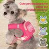Collars Harnesses Leads Dog Harness Backpack Leash Set Pet Travel Vest Detachable Storage Bag Adjustable Breathable Walking Trac