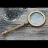 10X Handheld Magnifying Glass with Brass Handle, Antique Magnifier Reading Lens