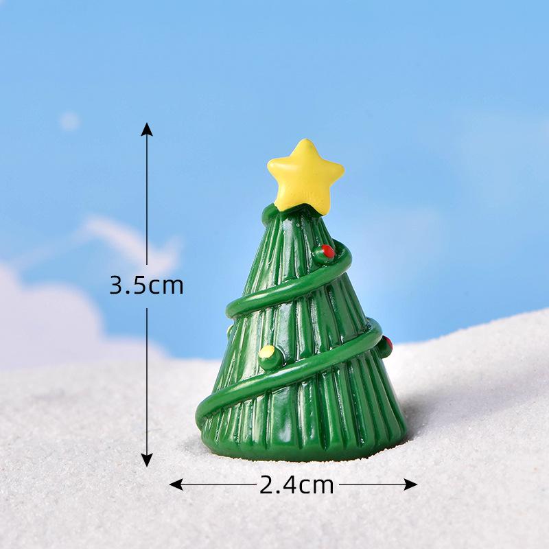 Mini Christmas Tree Couple Figurine Doll Garden Decor Ornament Kid Toy Miniature Landscape Christmas Decorations for Home