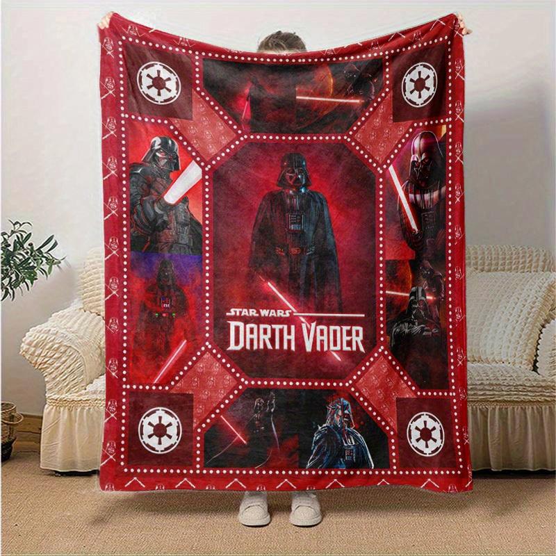 1pc. Star Wars Darth Vader Red Patterned Blanket, Home Decorative Throw for All Seasons, Cartoon Design Gift for FansE070