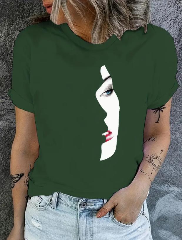 Модная женская персонализированная футболка с принтом светлых теней, забавная повседневная футболка с круглым вырезом и короткими рукавами, летняя женская футболка