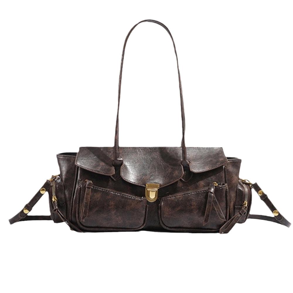 SHELKSBAG Ретро Качественная Сумка-Клатч Женские Мотоциклетные Сумки Многокарманная Роскошная Дизайнерская Модная Универсальная Сумка под Мышку для Женщин