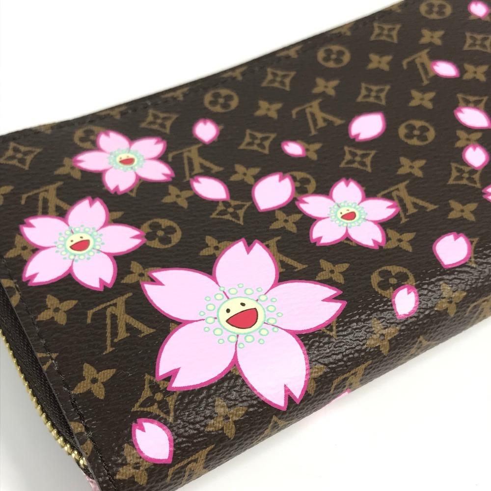 Louis Vuitton M13433 Мураками Такаси Монограмма Кошелек Zippy Вишня Блоссом Неиспользованный