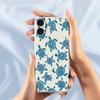 For iPhone 17 Case Blue Turtle Pattern Printing Straight Edge TPU Phone Back Cover