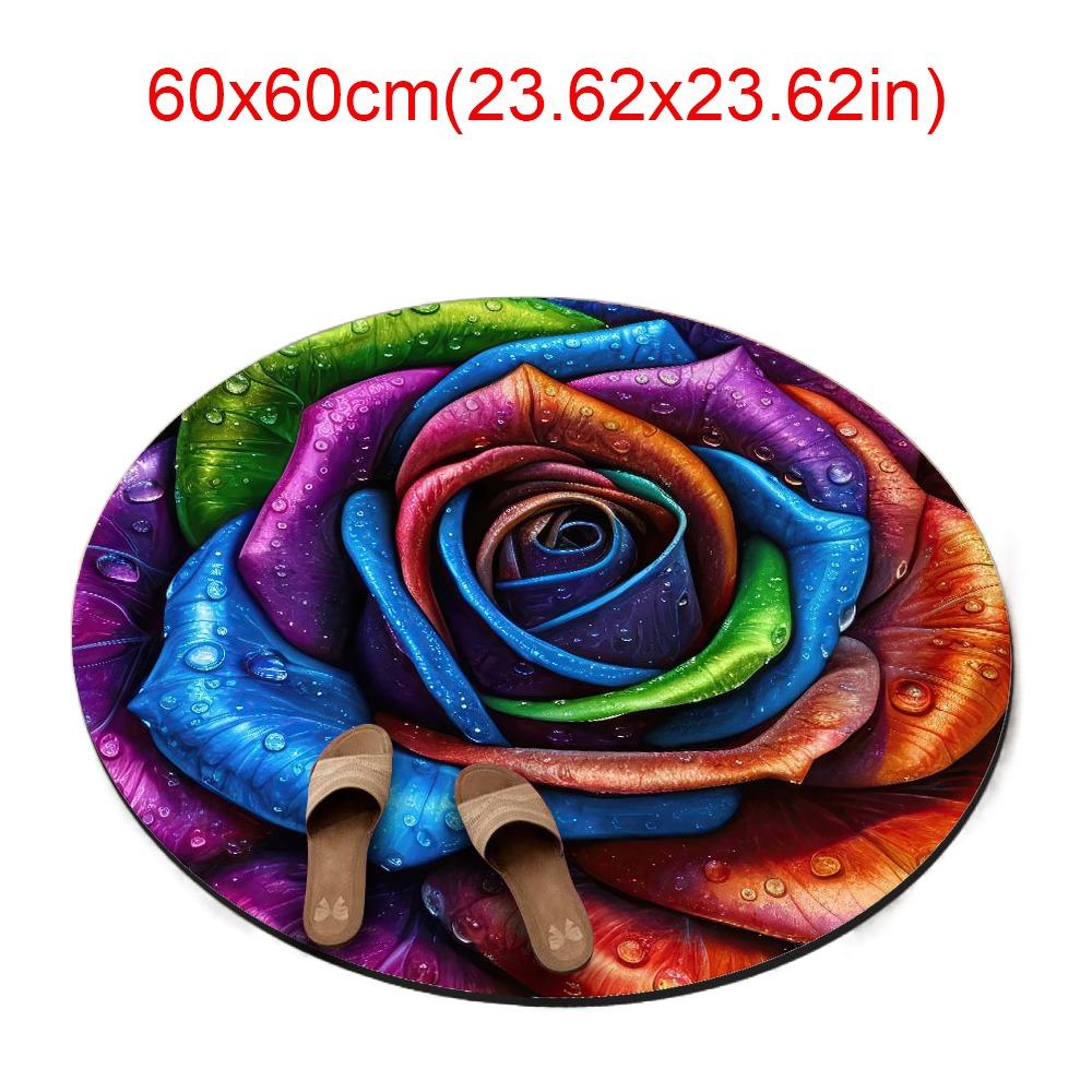 Коврик для пола в форме пиона, мягкий коврик для ванной комнаты, для гостиной, чайного столика, прикроватный