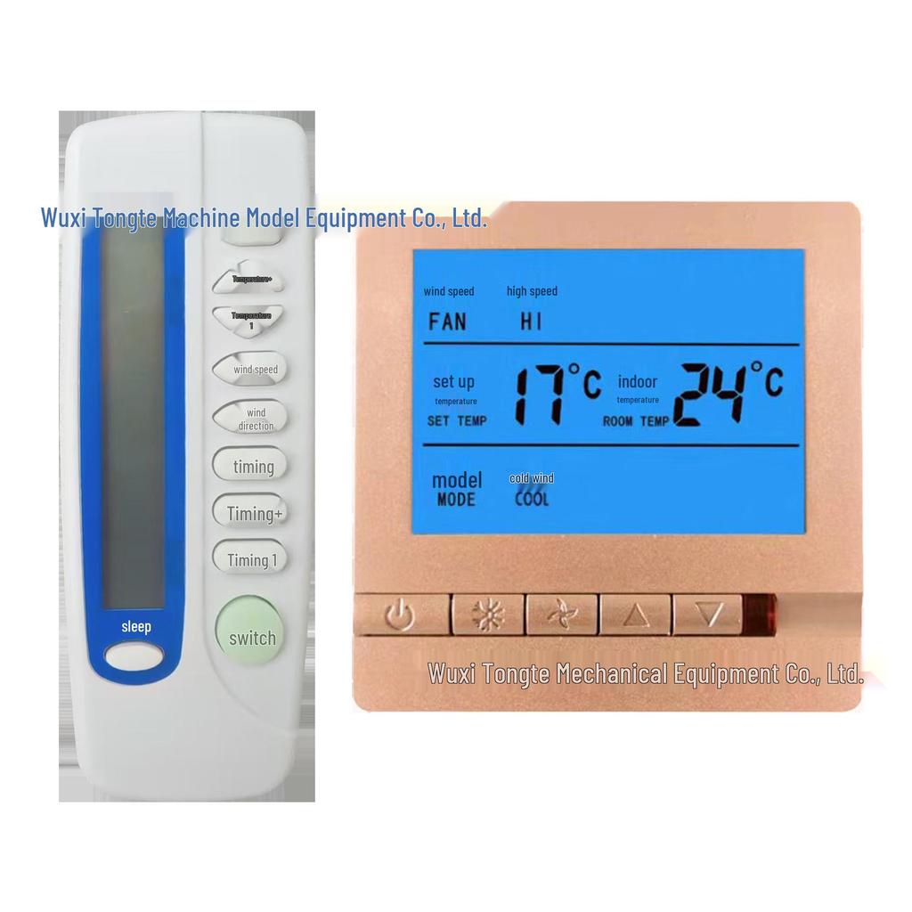 Универсальный ЖК-контроллер термостата для центрального кондиционера с большим экраном и трехскоростным переключателем фанкойла