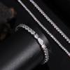 Hip Hop Jewelry 3mm 4mm 5mm Zircon Tennis Chain Necklace Bracelet for Men Women