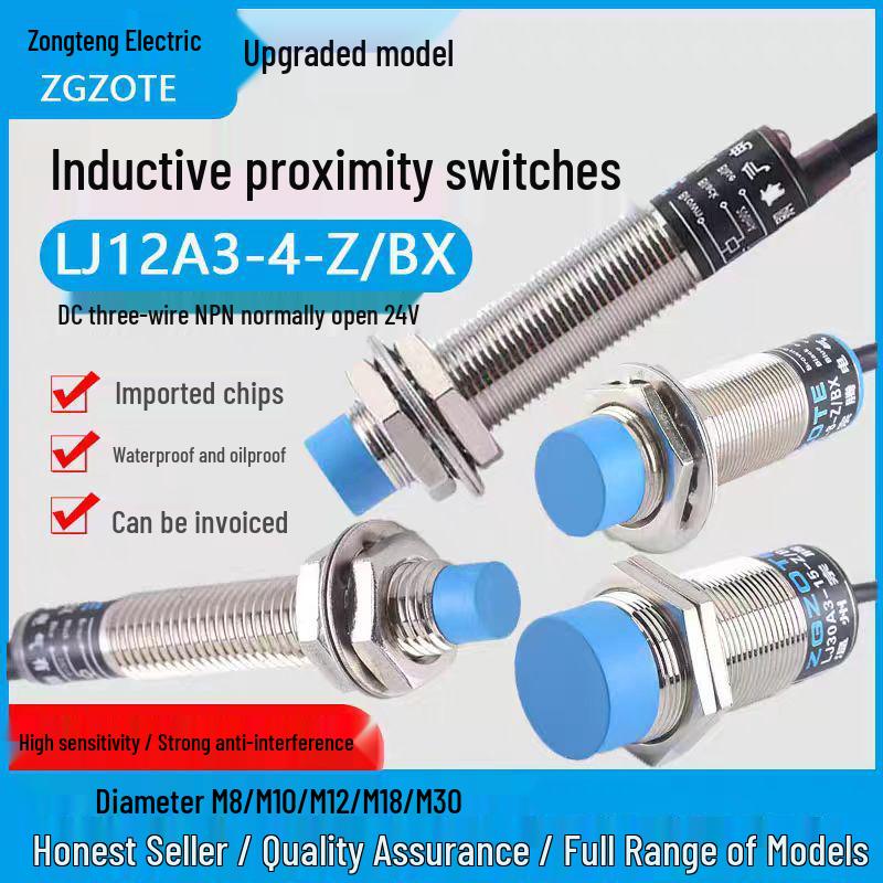 LJ12A3-4-Z/BX-G DC 3-проводной авиационный разъем Индуктивный датчик приближения