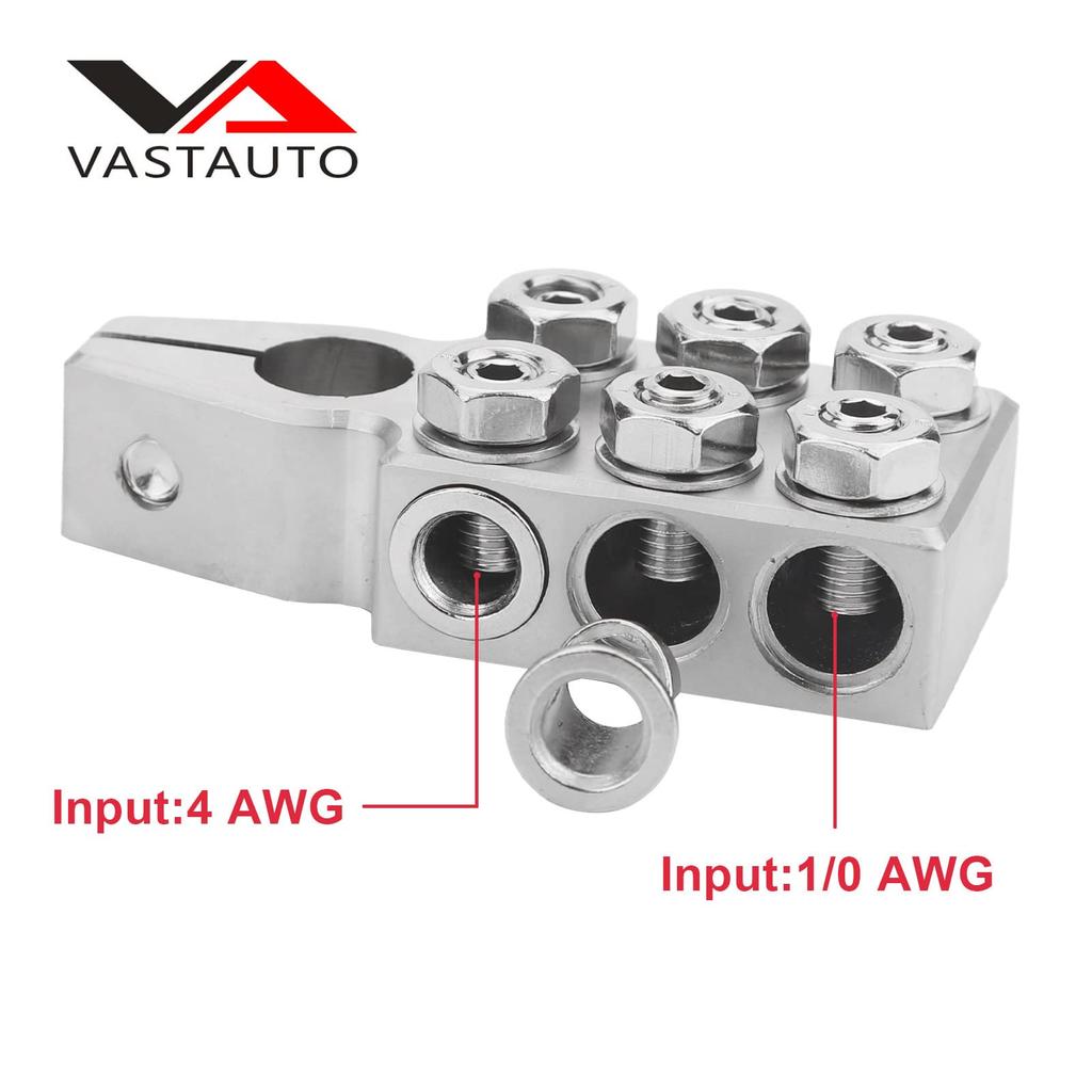 Terminal Connector 12 Way Connector 8AWG Max 4/0 (XL) AWG Gauge Positive Negative