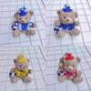 Plush Soccer Bear Keychain With Pp Cotton Filling For Kids And Teens