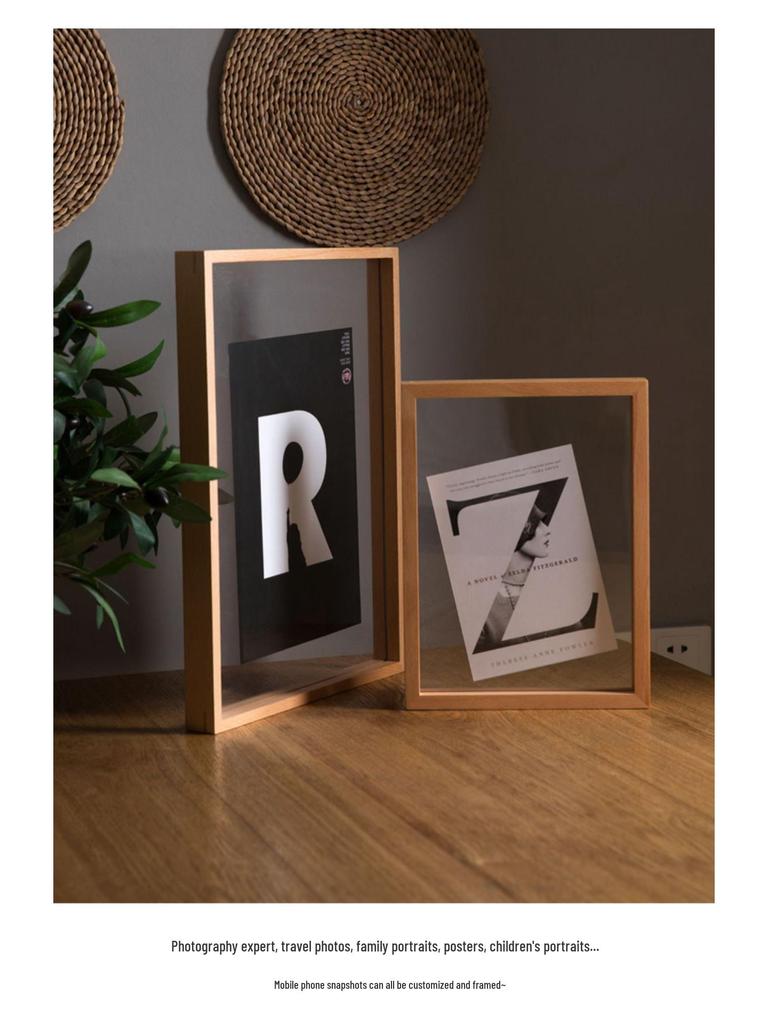 A4 3D Creative Photo Frame: No-Punch, Double-Sided Glass Plant Specimen Display (6-Inch/7-Inch)