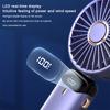 5000/8000mAh Portable Fan with Smart LED Digital Display 5 Speed Adjustable USB Rechargeable Mini Handheld Neck Fan