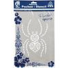 Adhesive Stencil for Fabric Maori Spider A4
