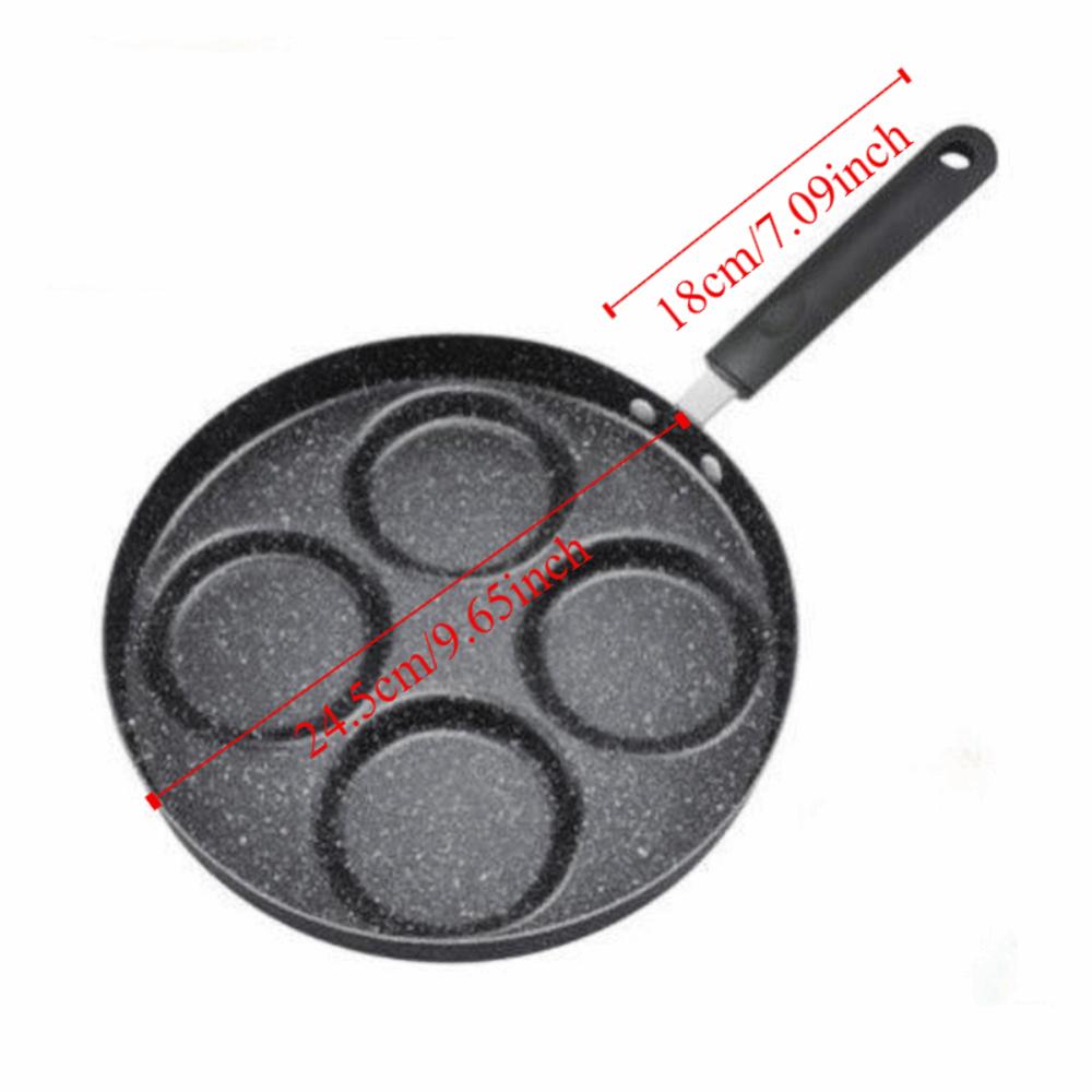 4 Hole Breakfast Egg Pan Divided Egg Cooker Household Egg Ham Pans  Burger Shop