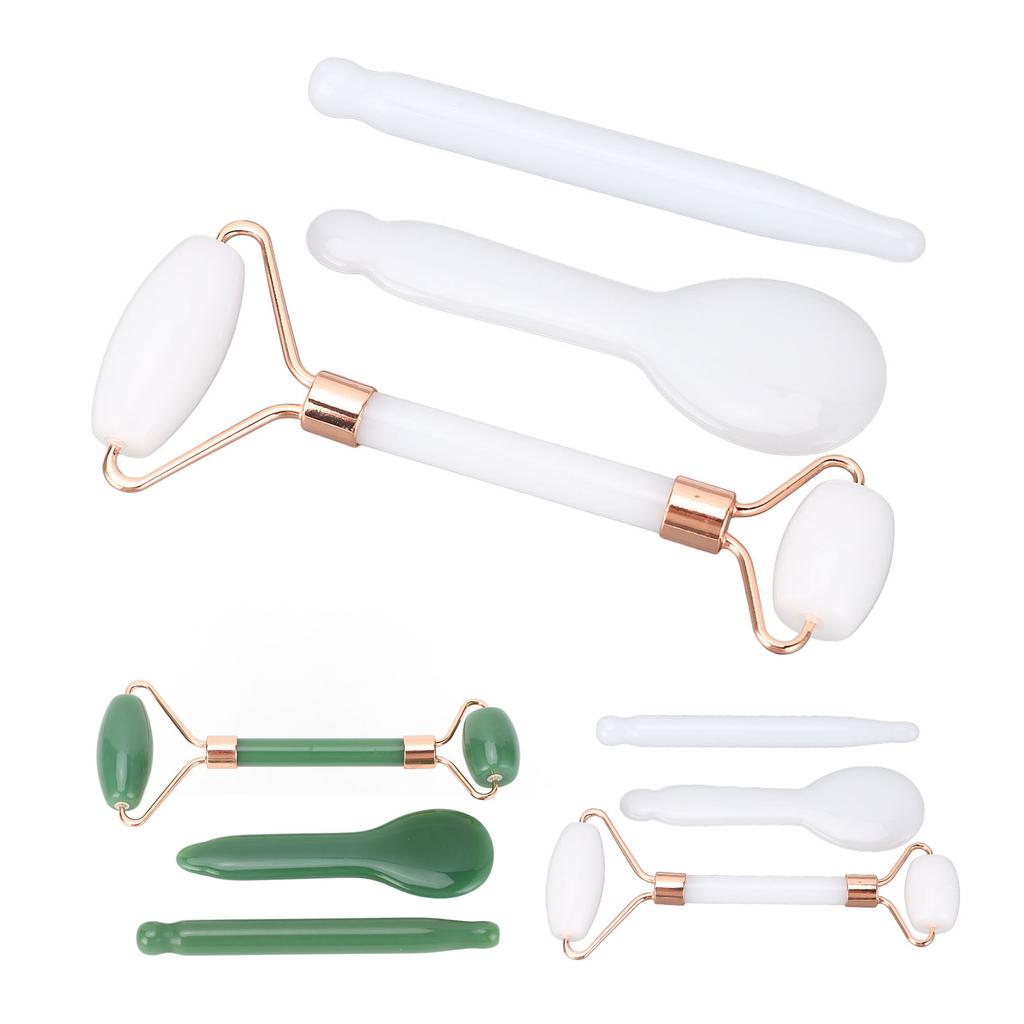 Face Relaxation Jadestone Roller Gua Sha Tools Double Head Manual Massage Facial Relaxation Massage 