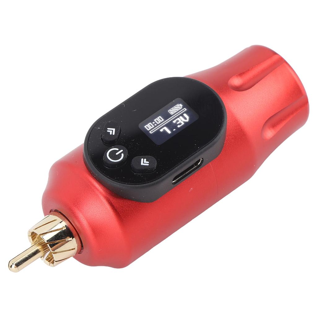 2000mAh Wireless Tattoo Power RCA Interface Digital Display Wireless Tattoo Battery Supply Red