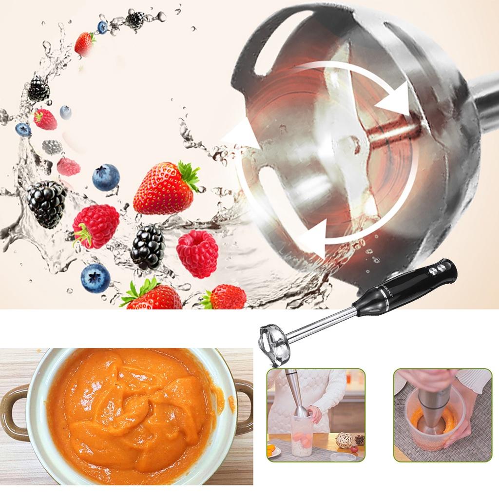 Stainless Steel Electric Blender 2 Speeds Blender Hand Mixer EggsWhisk Vegetable Juicer Grinder Chopper 4 In 1 With 700ml Beaker
