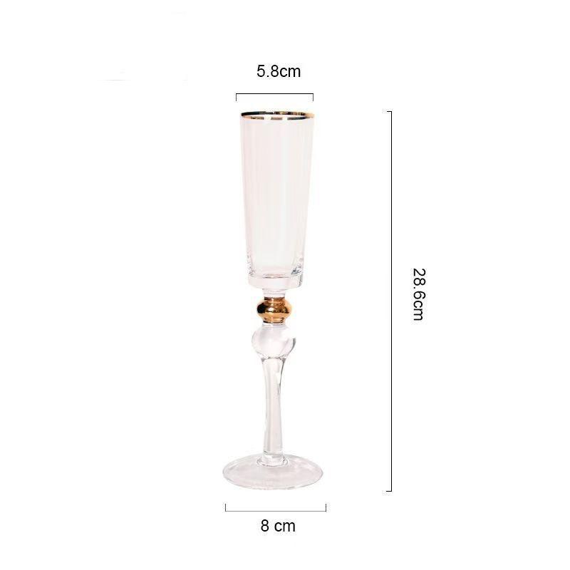 Creative Crystal Glass Red Wine Glass Vintage Sparkling Red Wine Glass Gold Edged Champagne Whiskey Cup Household Bar Drinkware