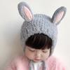 Cute Cap Autumn Winter Kids Newborn Baby Cap Knitted Warm Crochet Rabbit Ear Beanie Unisex Baby for 5 months to 3 Years