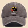 Charming CatDaddy Print Baseball Cap  PAPA Vintage Curved Brim Dad Hat Unisex AllSeason Wear Adjustable Size Fits Most T