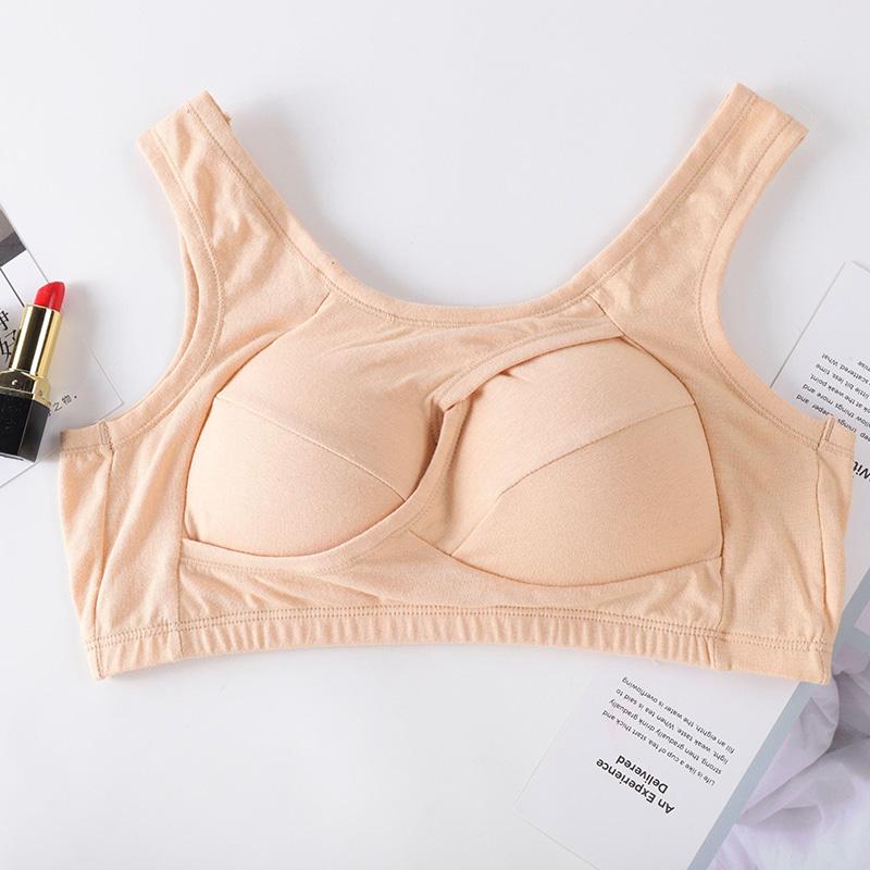 Женское нержавеющее кольцо больших размеров, красивое нижнее белье со сборками на спине, противопровисающее нижнее белье, хлопковый спортивный бюстгальтер для сна