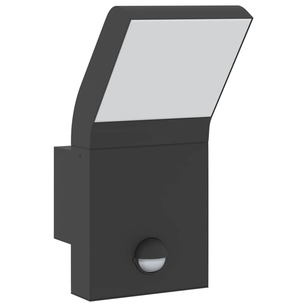 Vidaxl Zewnętrzne Kinkiety Led Z Czujnikami, 2 Szt., Czarne, Aluminium