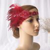 Women Flapper Headband Faux Pearls Feather Tassels Rhinestones Vintage Bridal Flapper Headpiece Prom Party Hair Accessories