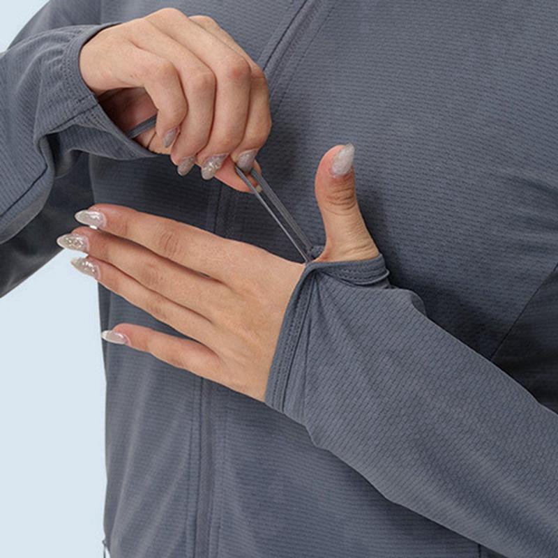 Летний женский кардиган с капюшоном и защитой от солнца UPF50+, солнцезащитное пальто большого размера с длинным рукавом, легкая куртка