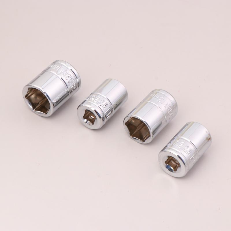 1/4Inch 4-14Mm Six Angle Sleeve Convert Hex Deep Socket Wrench Head Sleeve For Ratchet Wrench Auto Repair Hand Tool