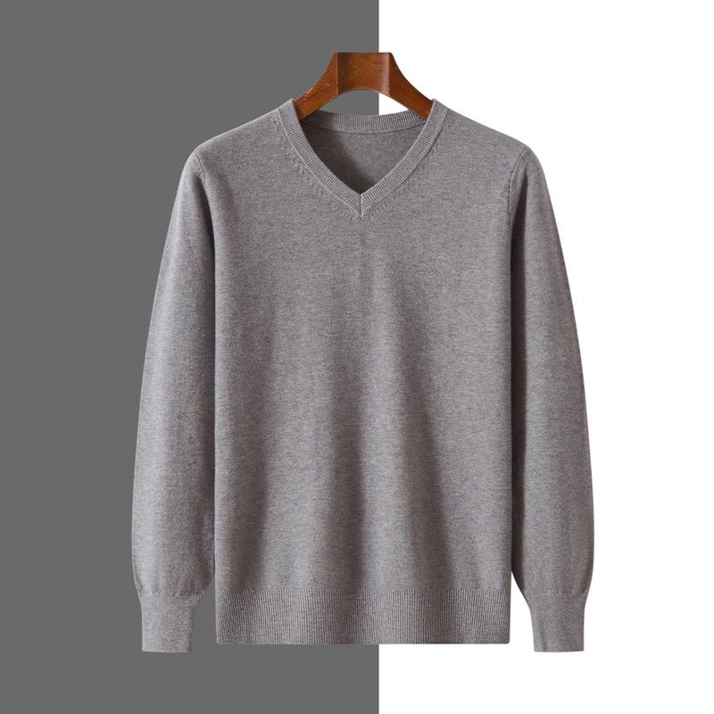 Men S V Neck Pullover Knit Sweater Casual Business Style
