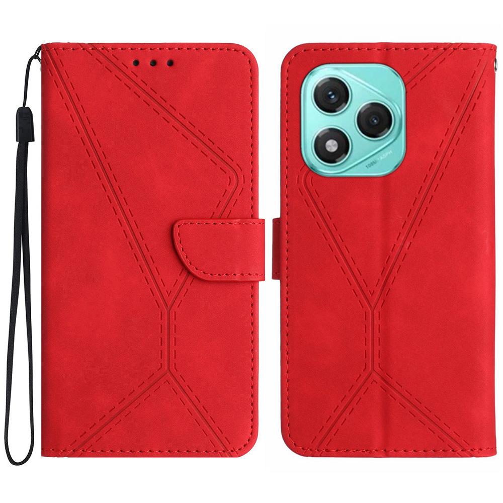 Чехол-книжка для Honor 400 Lite, кожа PU, с тиснением в виде линий, сенсорная поверхность