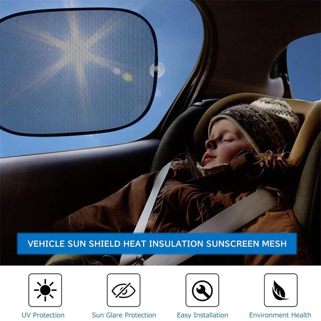 5 шт. в наборе автомобильные солнцезащитные шторки для боковых и задних окон, защита от ультрафиолетовых лучей для детей, солнцезащитный козырек с присоской, универсальный для большинства автомобилей