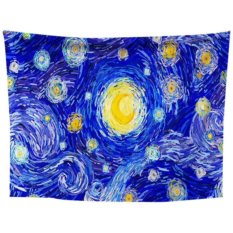 Богемный Пейзаж Гобелен Настенный Гобелен Абстрактная Ткань Живопись Домашний Декор Лунное Перо Гобелен Хиппи Настенная Ткань Ковер Потолок Декор Комнаты