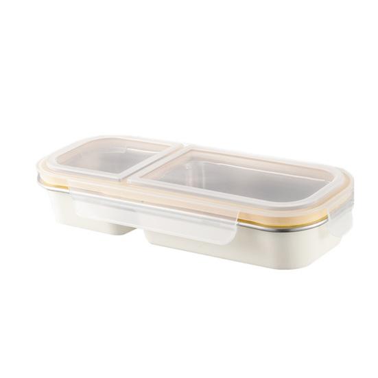 Stainless Steel Snack Containers Divided Condiment Box with Lids Lunch Box