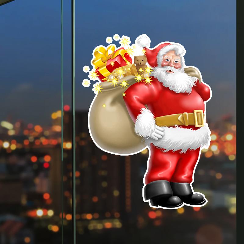 Самоклеящаяся наклейка с Рождеством, автомобильная наклейка, водонепроницаемые автодекоры