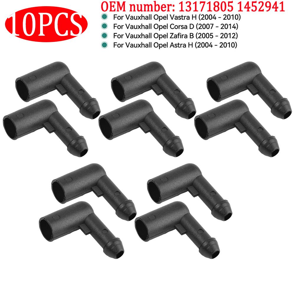 2-10 шт., лобовое стекло автомобиля, стеклоочиститель, шланг, омыватель, соединительный уголок для Vauxhall Opel Zafira B Astra H Vastra H