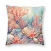 Underwater Paradise Coral Pillowcase Polyester Linen Velvet Printed Zip Decor Pillow Case Car Cushion Cover