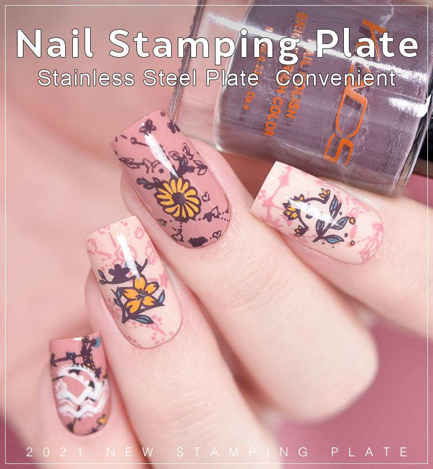 kads Штамп для дизайна ногтей, созвездия, дизайн изображения, штамповка, шаблон для печати, трафарет для ногтей, инструмент для лака для ногтей