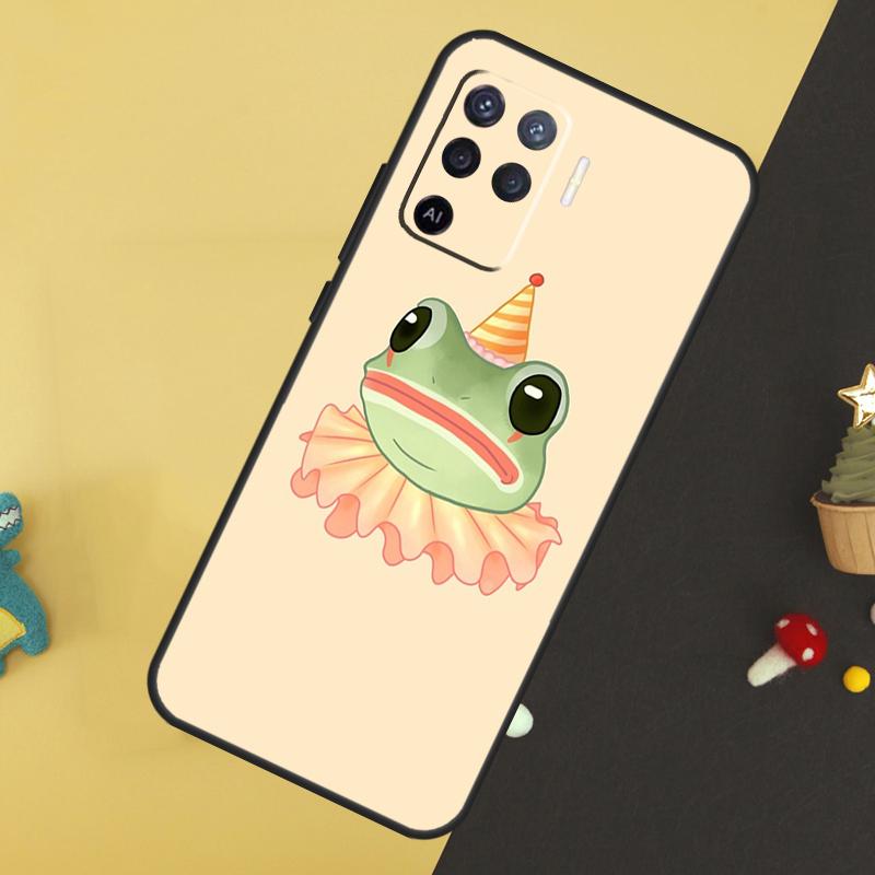Милый Мультяшный Чехол-Лягушка Для Oppo A5 Pro A6 A15 A16 A76 A96 A17 A57 A98 A58 A78 A18 A38 A54 A74 A94 A40 A60 A80