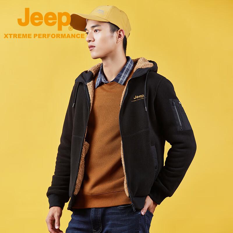 Jeep Men's Outdoor Waterproof Hiking Fleece Jacket