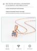 Серебряная S925 Колье-цепочка на ключицу с подвеской в виде головы быка, инкрустированной бриллиантом