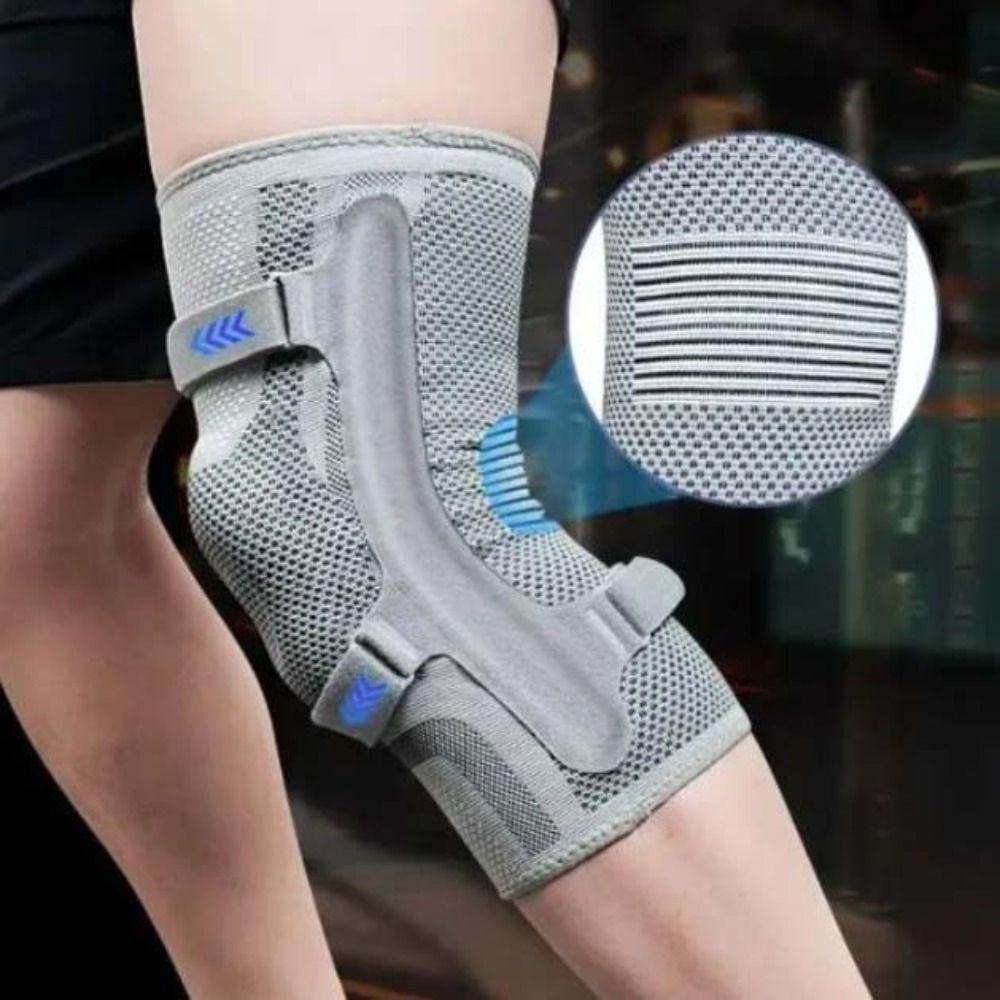 Elastic Sports Knee Pads Leg Brace Protector Silicone Patella Strap Nylon Knee Brace Fitness