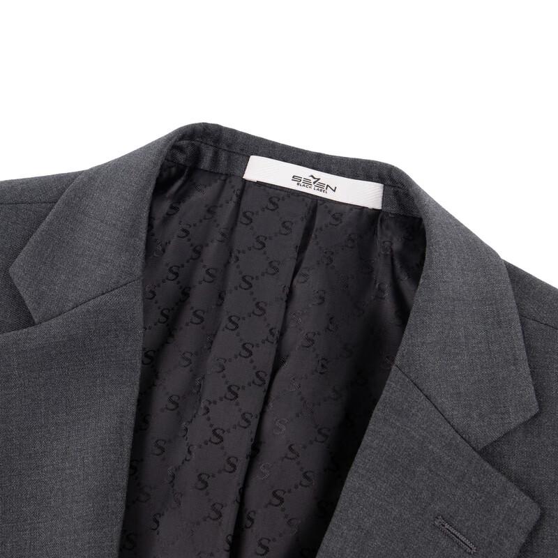 SEVEN Men's Pure Wool Formal Suit