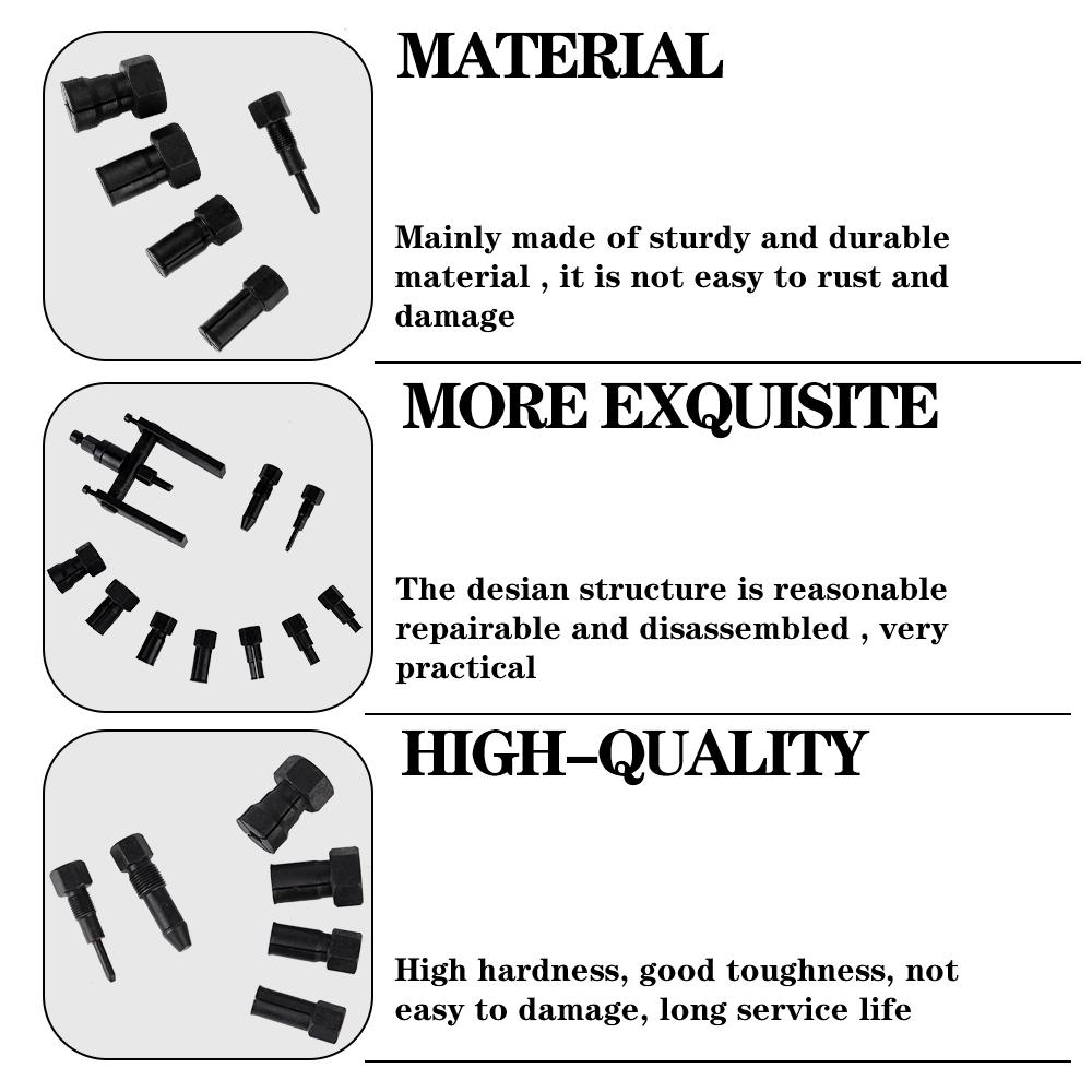 Aluminum Wheel Bearing Kit Motorcycle Bearing Disassembly Tools Remover Automotive Tools 10 Pcs/Set Portable Repair Kit Seal Driver Installer