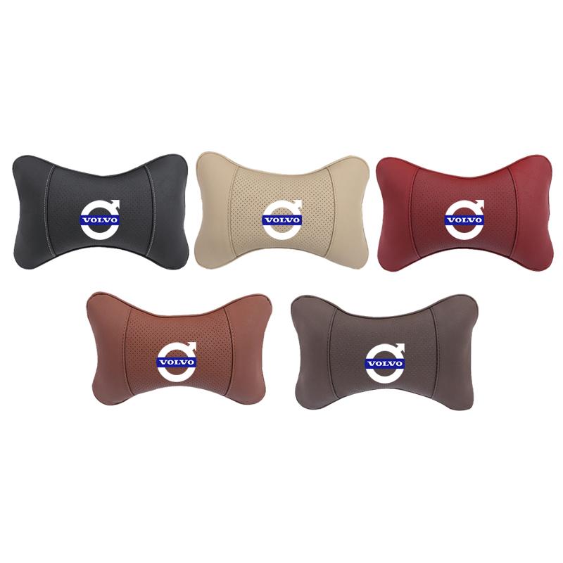 1Pcs Auto Headrest Car Logo Seat Neck Pillow For Volvo V60 V40 XC90 S60 C30 XC60 V50 V70 S90 XC40 S80 V90 EX30 EX90 EM90 C40 S40