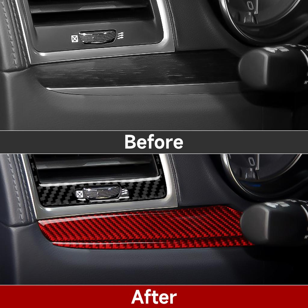 Крышка приборной панели автомобиля, наклейки со стороны водителя для Chrysler 300 2011-2022 годов, аксессуары из углеродного волокна