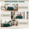 Corduroy Velvet End Of Bed Storage Bench With Lid For Living Room Bedroom Entrance 112 X 42 X 40 Cm Green