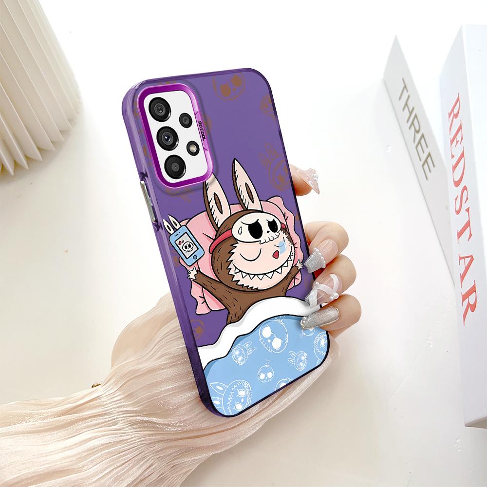 Окрашенный узор, цветной серебристый, двухсторонний, жесткий, противоударный чехол для телефона Samsung