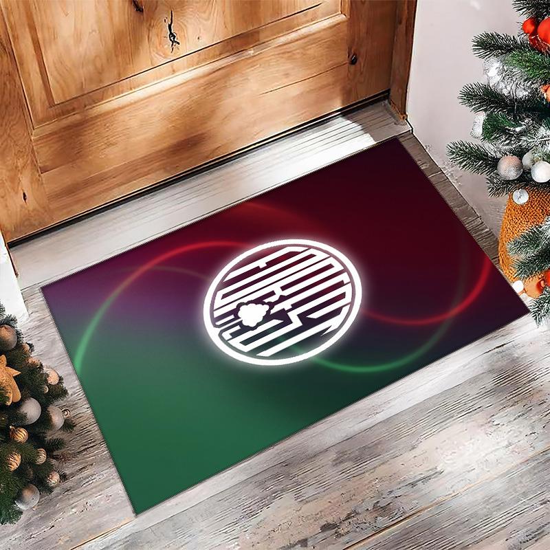 Nottingham Forest Football Print Crystal Velvet Rug, Comfortable Water Absorbent Non Slip Indoor Floor Carpet