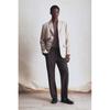 H M Linen Blend Tailored Pants Relaxed Fit Brown